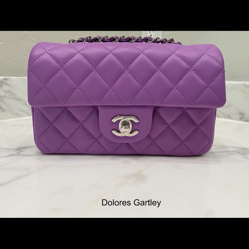 ‼️SOLD‼️Chanel 20C Purple Rectangular Mini Flapbag
